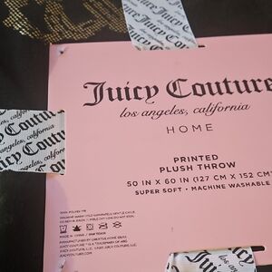 Juicy Couture Pink Plush Throw